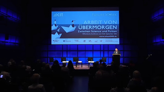 Eröffnungsabend Konferenz "Arbeit von übermorgen" (Begrüßung Weibel/Robertson-von Trotha)