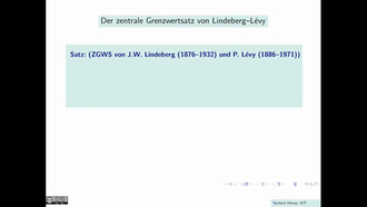 Der zentrale Grenzwertsatz von Lindeberg-Lévy