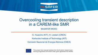 McSAFER MOOC Part2: Overcooling transient description in a CAREM-like DMR
