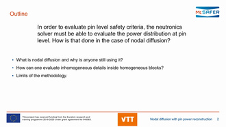 McSAFER MOOC Part 7b: Nodal diffusion with pin power reconstruction