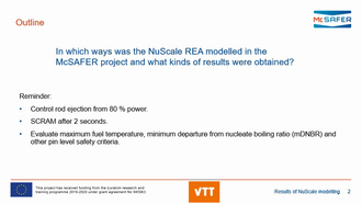 McSAFER MOOC Part 14: Results of NuScale modelling