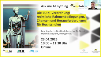 Begrüßung und Einführung: Die EU KI-Verordnung - rechtliche Rahmenbedingungen, Chancen und Herausforderungen für Hochschulen
