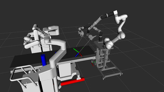 Surgical Assistant Robot System - Teleoperation with Remote Center of Motion Control and Collision Avoidance