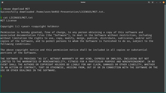 Demo of REUSE: reuse download (single license)
