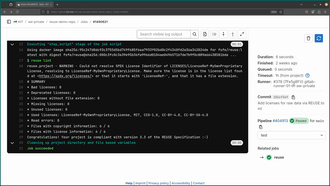 Demo of REUSE: reuse lint (CI/CD)