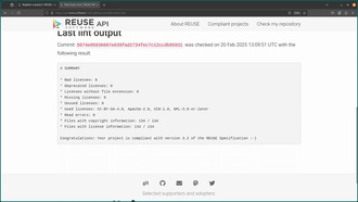 Demo of REUSE: reuse lint (API)