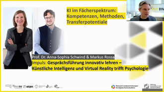 KI im Fächerspektrum: Kompetenzen, Methoden, Transferpotentiale. Eröffnung und thematische Einführung