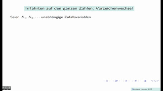 Irrfahrten auf den ganzen Zahlen: Vorzeichenwechsel