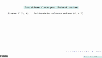 Fast sichere Konvergenz: Reihenkriterium