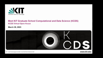 KCDS Virtual Open House 2025 - Introduction to KIT Graduate School Computational and Data Science (KCDS) at KIT Center MathSEE