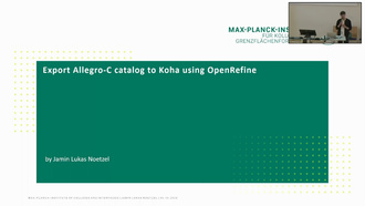 Export Allegro-C catalog to Koha using OpenRefine