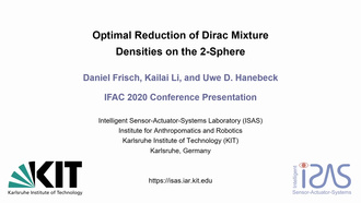 Optimal Reduction of Dirac Mixture Densities on the 2-Sphere