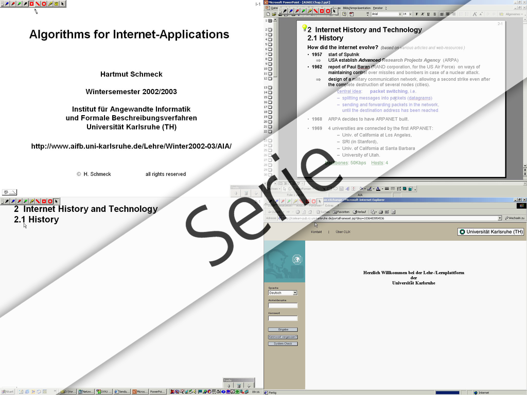 Algorithms for internet applications, WS 2002/2003, Vorlesungen