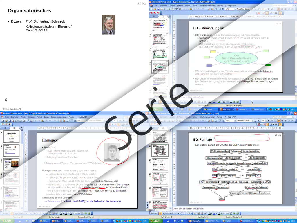Angewandte Informatik II, SS 2006, Vorlesungen