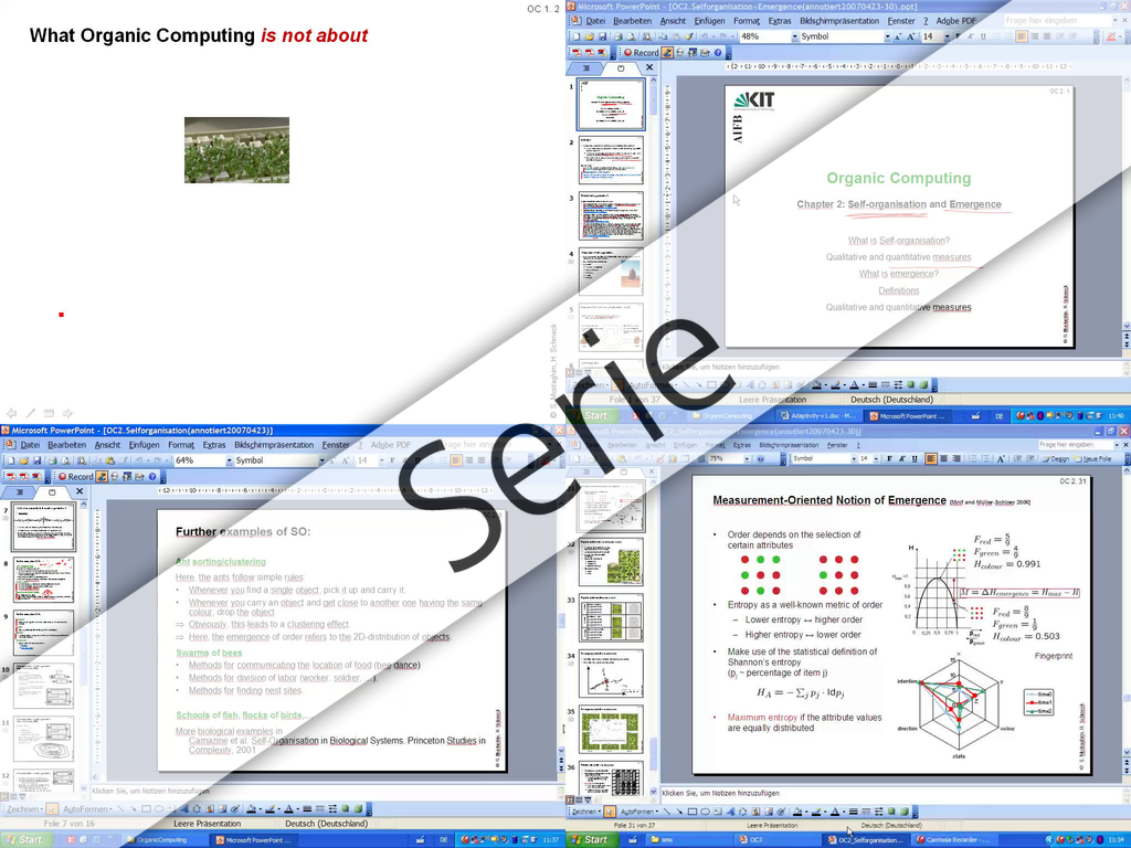 Organic Computing, SS 2007, Vorlesungen