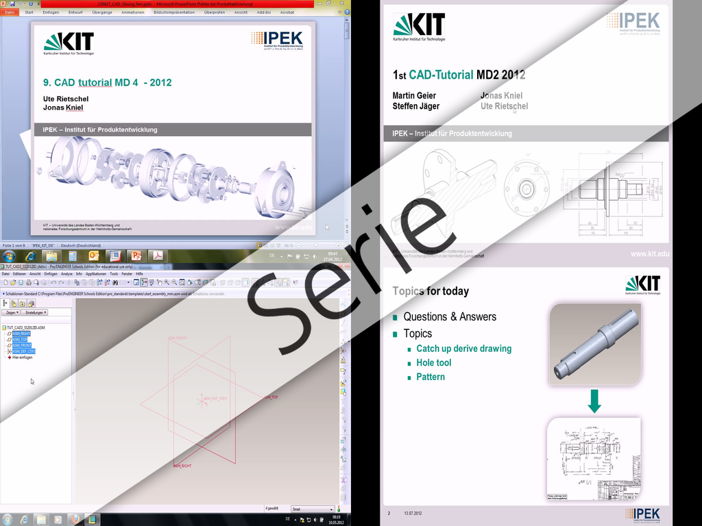 Mechanical Design CAD-Tutorial, SS 2012, Vorlesungen