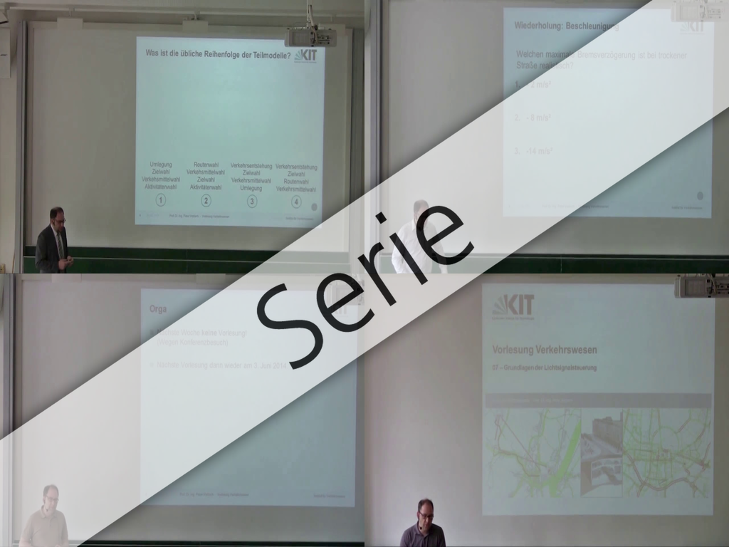 Verkehrswesen, SS 2014, Vorlesungen