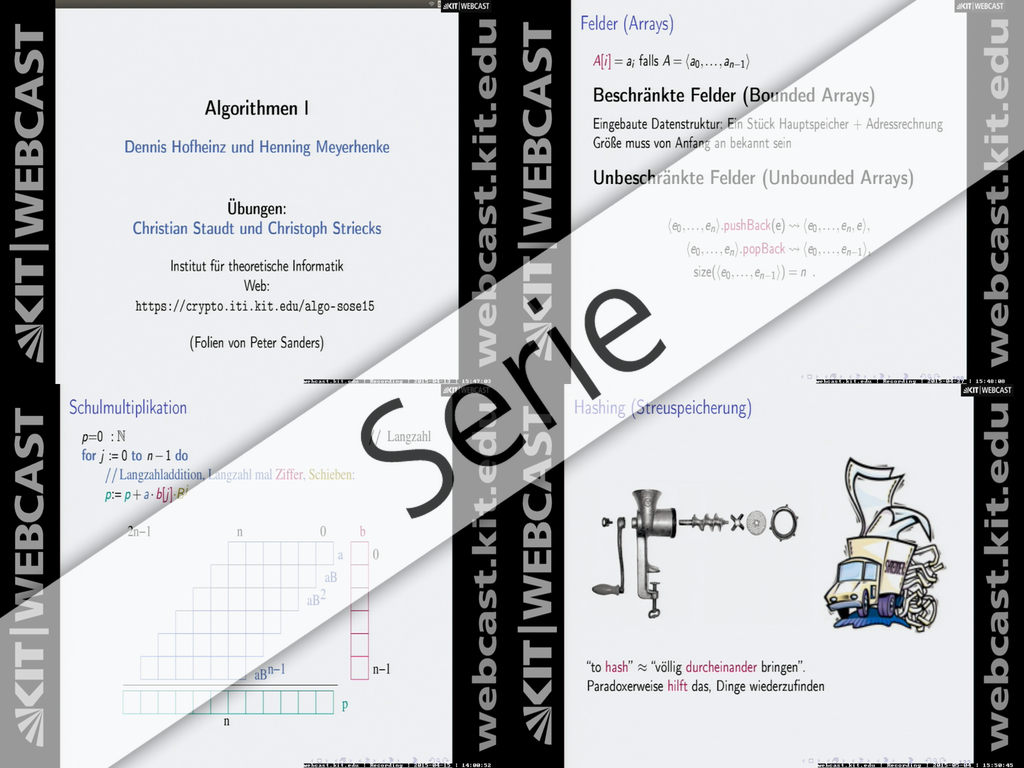 Algorithmen 1, Vorlesung und Übung, SS 2015